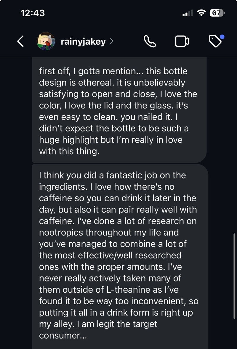 Customer message