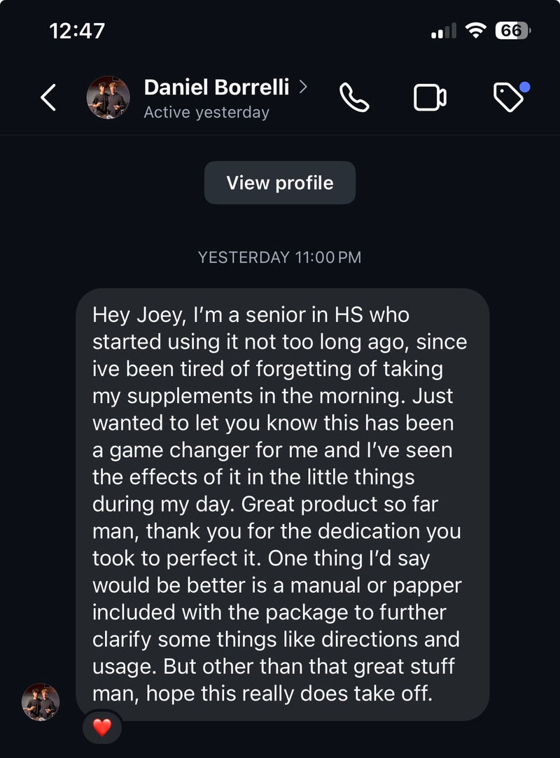 Customer message