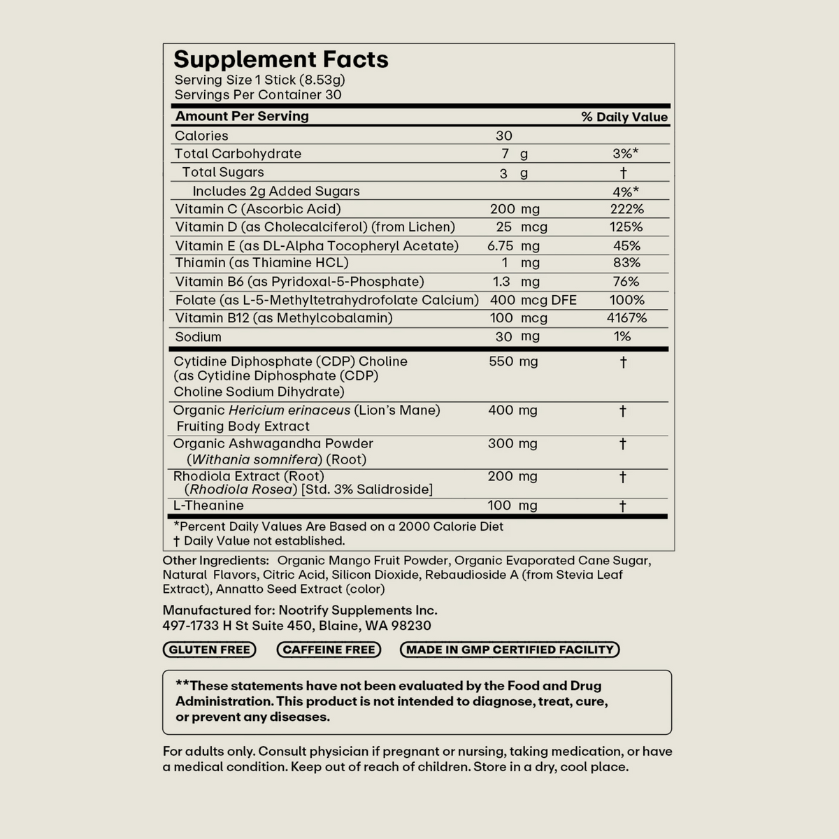 Supplement Facts